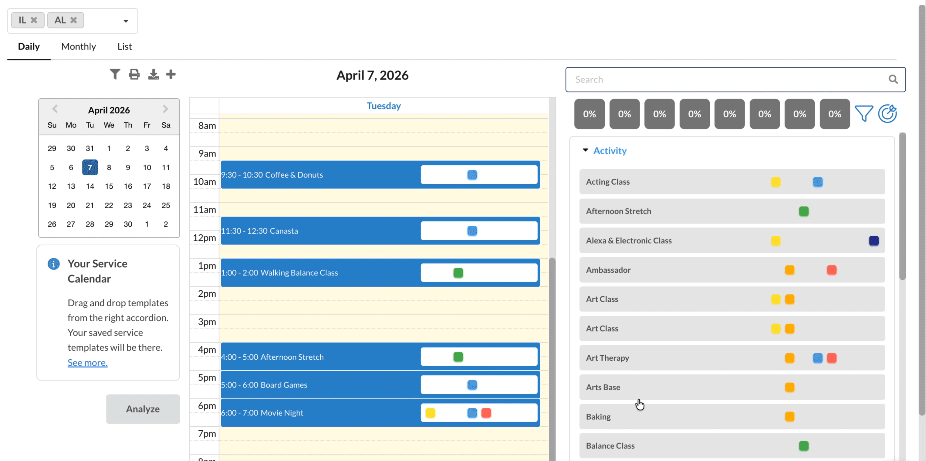 Speak2 drag-and-drop calendar feature