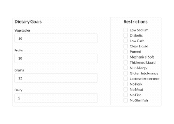 Dietary restrictions management